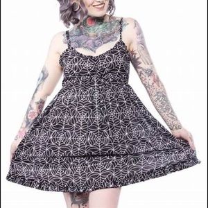Sourpuss Spiderweb Dolly Dress